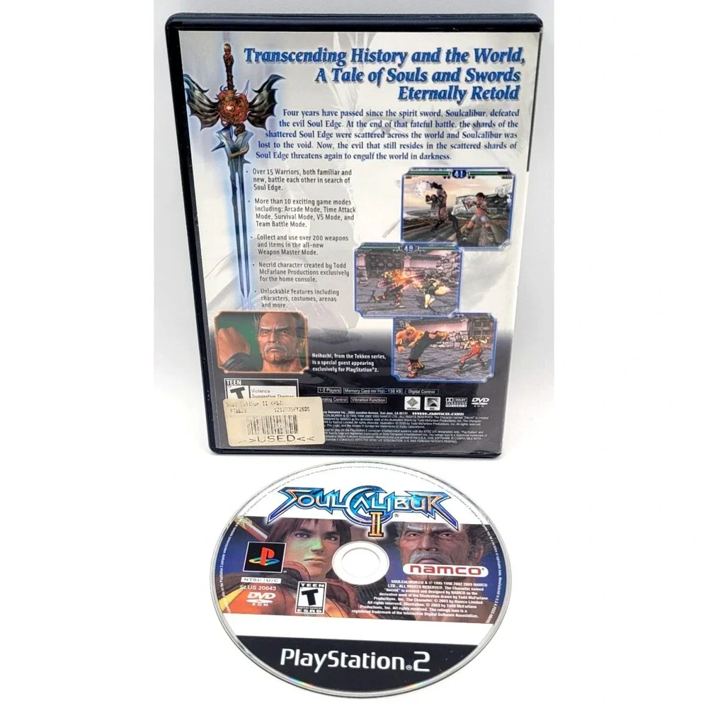 Soul Calibur II PlayStation 2 PS2 GAME &‎ CASE NAMCO